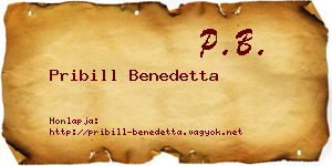 Pribill Benedetta névjegykártya